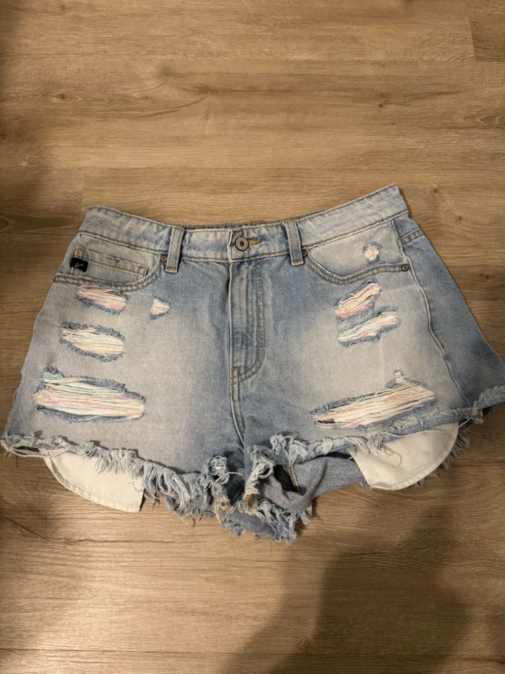 Denim Distressed Women’s Shorts - Light Blue